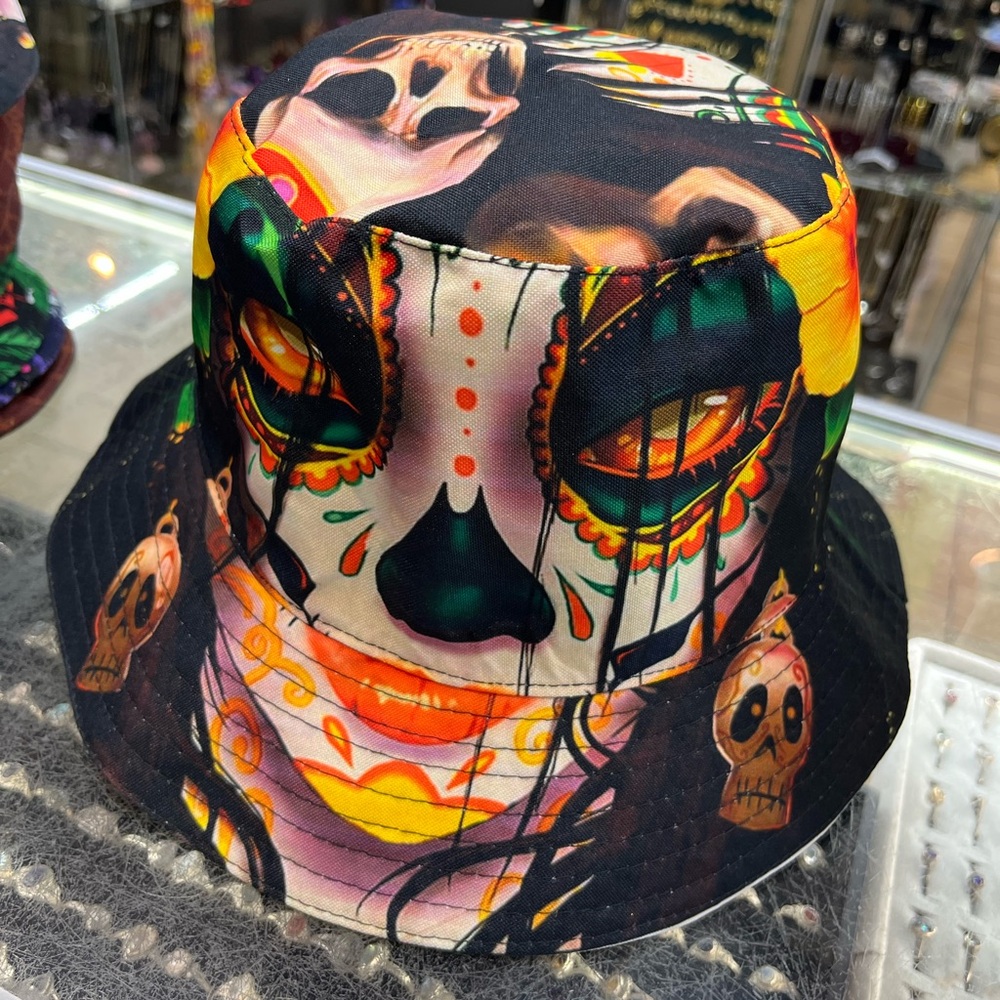 Colorful Skull Design Bucket Hat new design